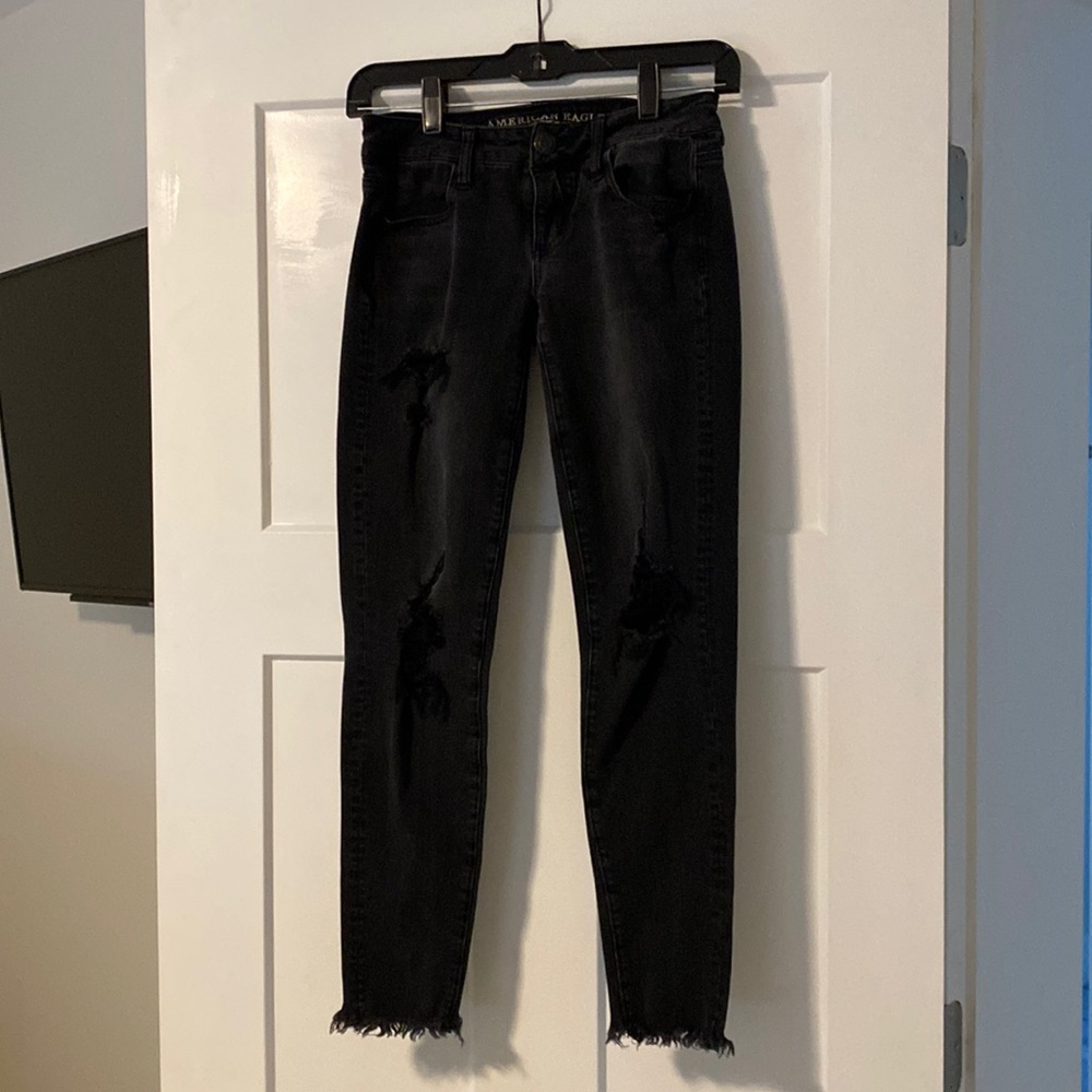 American Eagle black jeans size 0